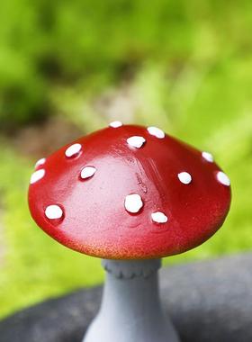 跨境新品zakka仿真蘑菇树脂工艺品家居花园庭院盆栽装饰摆件