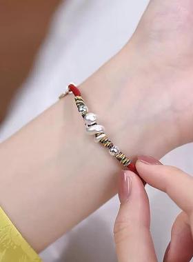 【卷卷蛇】足银999纯银精品手链男女新中式2025蛇年本命年红手绳