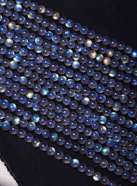 天然灰月光手链蓝月光石拉长石手链手串晶体通透透体强光源头