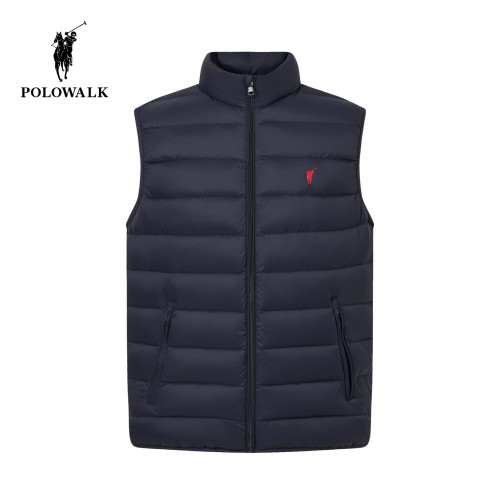 POLOWALK冬季新品立领羽绒马甲男