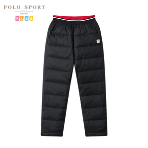 polosport童装男童羽绒裤2023秋冬新款轻便保暖儿童裤子运动长裤