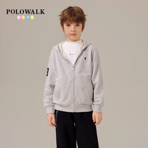 POLOWALK男童休闲连帽开衫卫衣潮