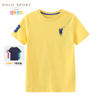 polosport男童t恤短袖2024夏季新品童装经典刺绣logo纯棉圆领上衣