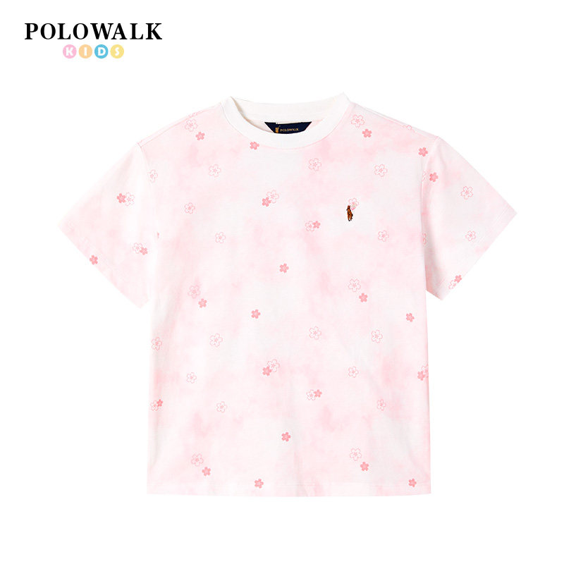 POLOWALK女童宽松休闲印花t恤衫图片