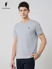 Polowalk Men's Short-Sleeved T-Shirt 2024 Summer New Style Paul Sports Casual Versatile Round Neck Half-Sleeved Top