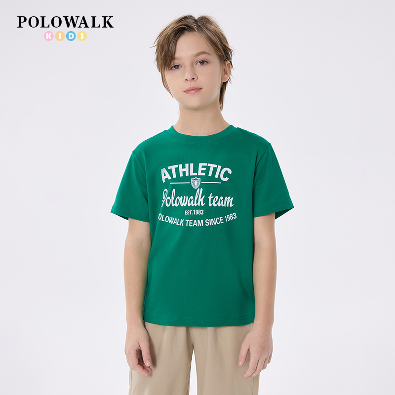 POLOWALK男童简约百搭运动T恤衫