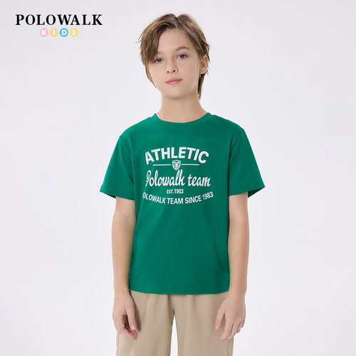 POLOWALK男童简约百搭运动T恤衫