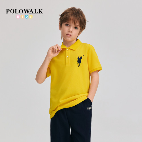 POLOWALK童装男童翻领短袖POLO衫