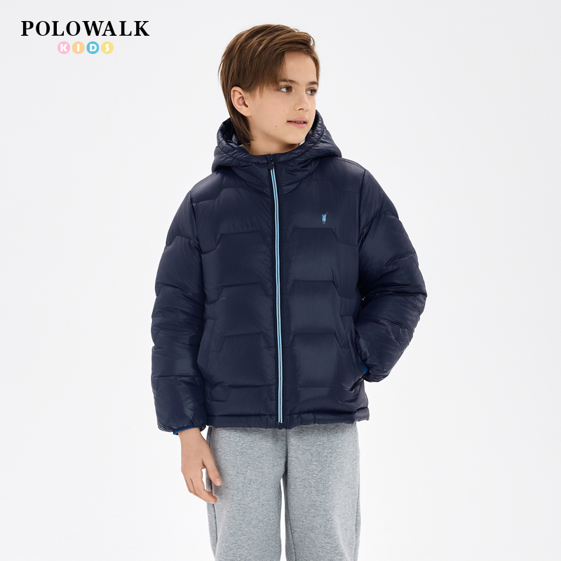 POLOWALK男女童时尚连帽羽绒服