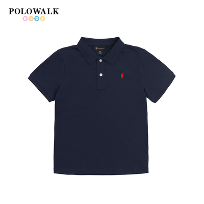 POLOWALK男童气质翻领短袖polo衫