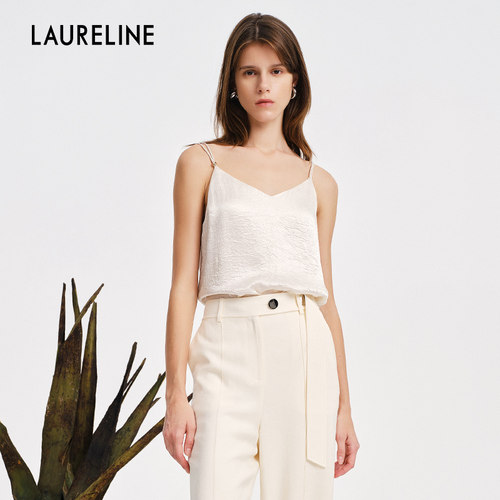 LAURELINE/洛瑞琳简约吊带年春季新款时尚百搭背心上衣女