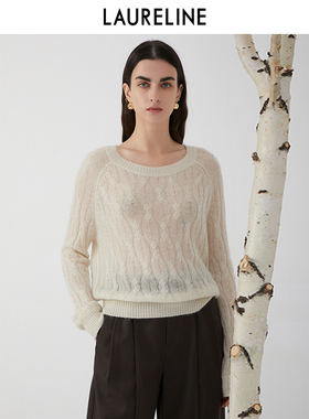 LAURELINE/洛瑞琳简约大气毛衫2023年秋季新款休闲亲肤舒适上衣女