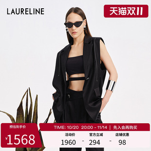 中性酷帅洋气别致上衣女 新款 LAURELINE 洛瑞琳潮流马甲夏季