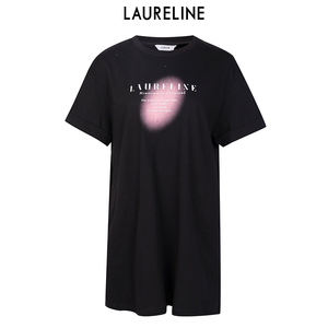 LAURELINE/洛瑞琳纯棉连衣裙2023年夏季新款休闲简约慵懒风裙子女