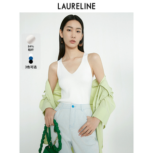 纯色简约百搭V领内搭修身 LAURELINE 女装 新款 背心 洛瑞琳春季