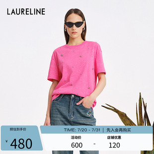 显白减龄上衣T恤女 LAURELINE 洛瑞琳清凉透气短袖 年夏季 新款