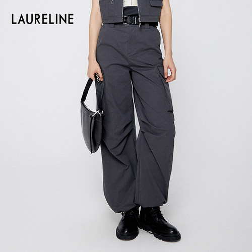 LAURELINE/洛瑞琳休闲长裤2025年夏季新款宽松显瘦百搭工装裤女