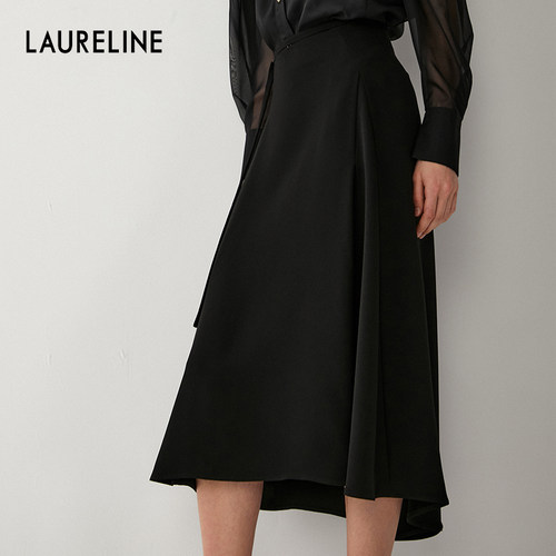 LAURELINE/洛瑞琳年秋季新款百搭简约气质半裙女通勤优雅裙子