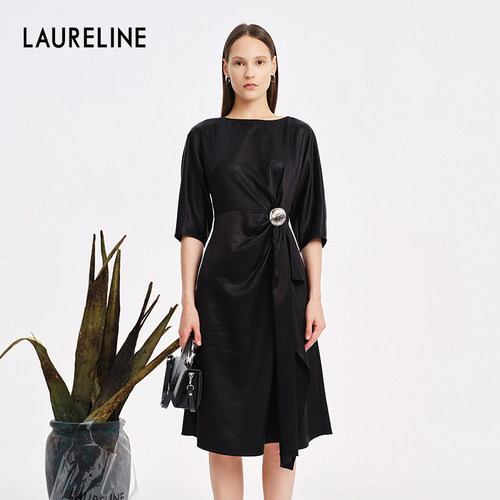 LAURELINE/洛瑞琳收腰显瘦连衣裙年夏季新款气质名媛洋气裙子