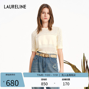 甜美简约可爱上衣女 LAURELINE 洛瑞琳减龄针织衫 年夏季 新款