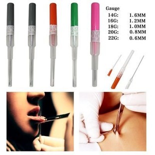 导管穿刺针  人体穿孔针一次性防过敏钛钢 穿刺工具阴环乳环PA