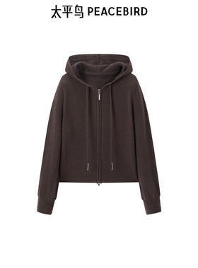 商场同款 太平鸟女装2025冬季新款羊毛针织衫外套开衫A1EAE432F