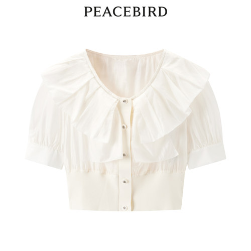 PEACEBIRD/太平鸟拼接衬衫