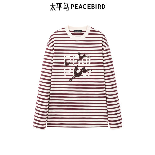 太平鸟年冬季条纹长袖T恤A1CPE4549