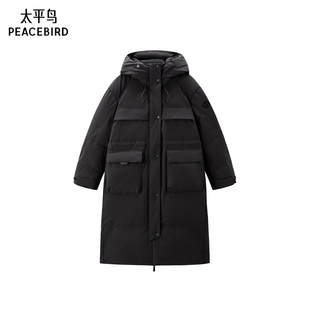 口袋长款 简约休闲工装 御寒面包羽绒服A3ACE4589 时尚 太平鸟女装