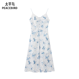 型收腰V领无袖 修身 连衣裙吊带裙女A1FAE2873 夏季 太平鸟女装