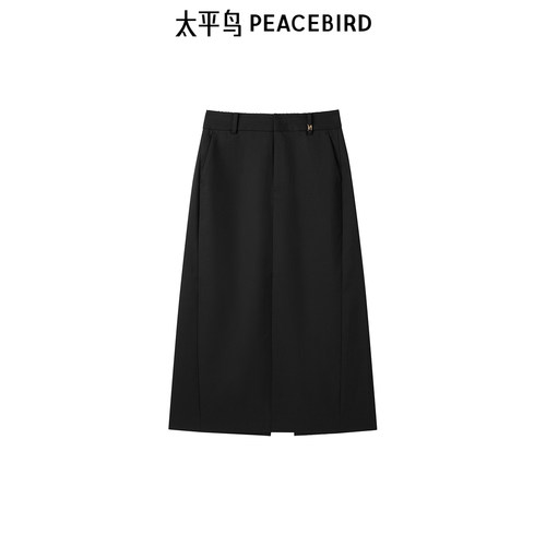 太平鸟女装年冬季新款气质直筒长裙A1GFE4131