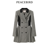 式 拼色西装 连衣裙A5FAD1B42奥莱 春季 太平鸟女装