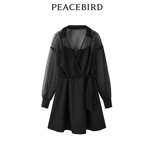 假两件式 新款 连衣裙A1FAE251289 2024夏季 太平鸟女装