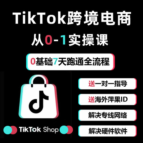 TK跨境电商实操课新手小白系统化学习0基础老师陪跑从0-1全流程