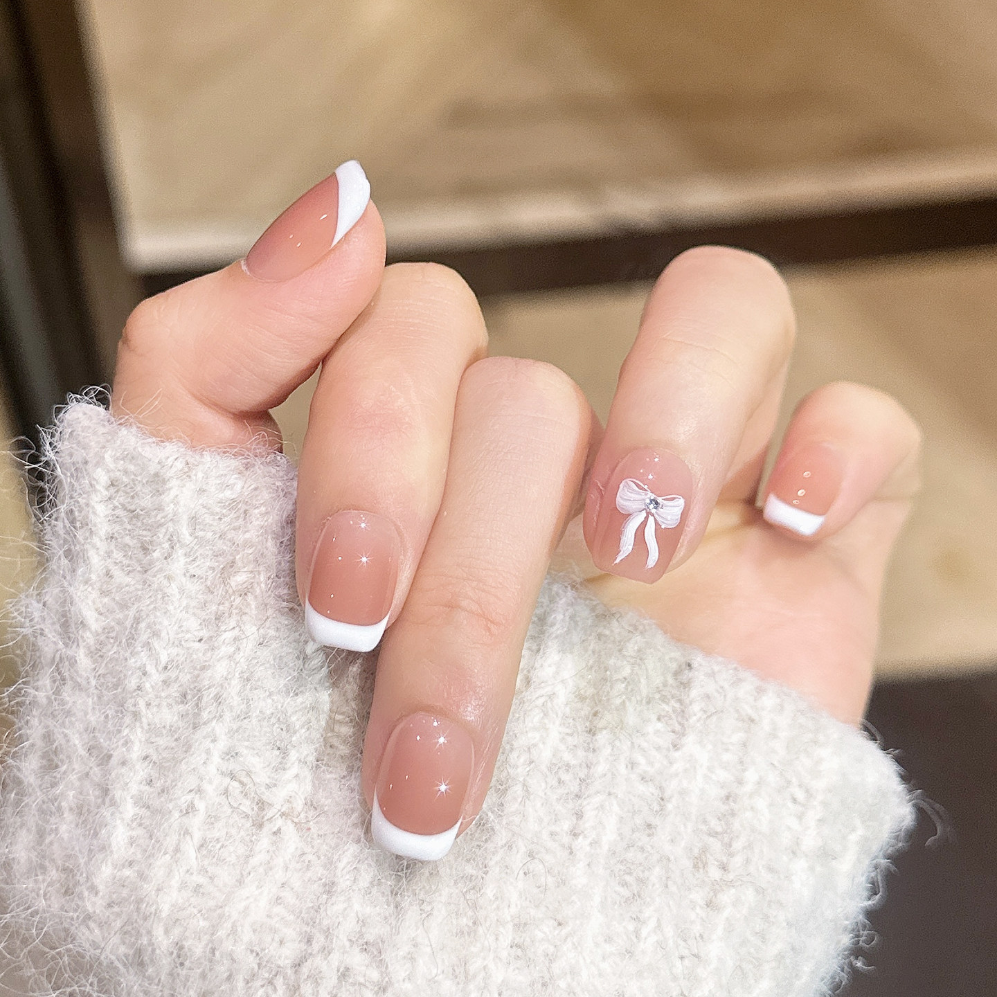 新款假指甲贴片手工定制美甲成品短款显白法式简约日常孕妇穿戴甲,彩妆/香水/美妆工具,穿戴甲/甲片,淘宝优惠券,粉丝福利购,淘宝优惠卷