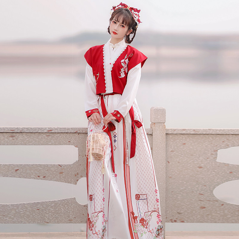 含羞唐制汉服女原创正品2021新款仙气唐褙子中国风超仙古装秋冬季