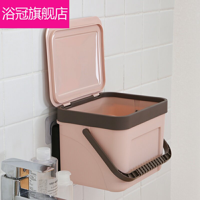 壁挂式垃圾桶小迷你便携挂式厨余筐家用厨房卫生间带盖吸盘垃圾箱|ruв категории семья/личные чистящие средства, домашнюю работу/слово уборка посуды, мусор/мусор рама, мусор - от Buy2taobao.com для оказания профессиональной услуги покупки агента Taobao