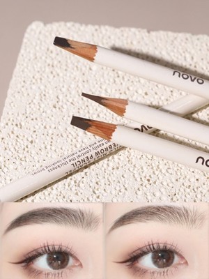 novo野生眉雾感砍刀眉笔女防水持久不脱色灰棕色初学者化妆师专用