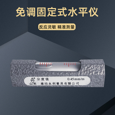 山光小型免调固定式水平仪高精度工业级机床调试钳工条形水平仪