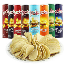 马来西亚进口Jacker杰克牌薯片160g罐装零食土豆片食品休闲小零食