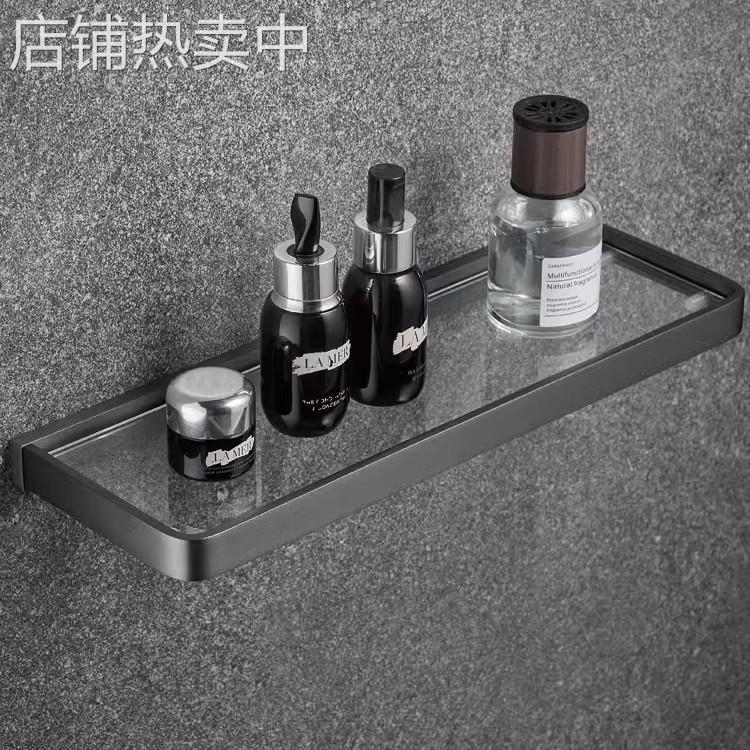 定制款全铜浴室置物架端洗漱台镜前化妆品架卫生间收纳隔板架