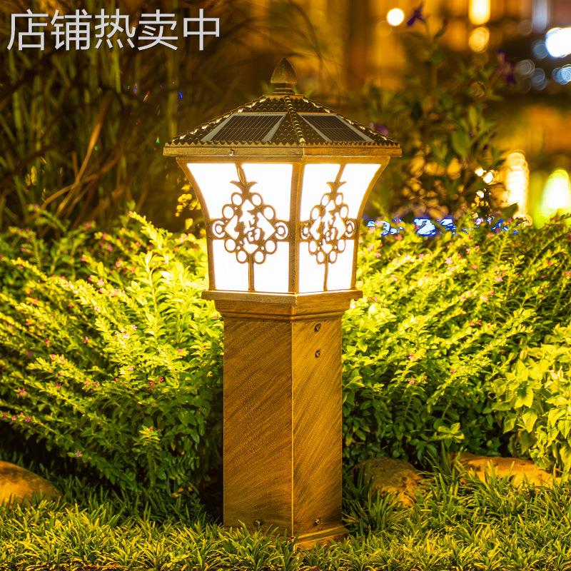 中式仿古景观灯户外防水led照明工程庭院灯花园草地太阳能草坪灯