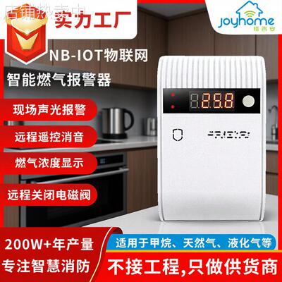 壁挂式NBIOT烟感报警浓度检测远程关闭阀门燃气商用传感器声光