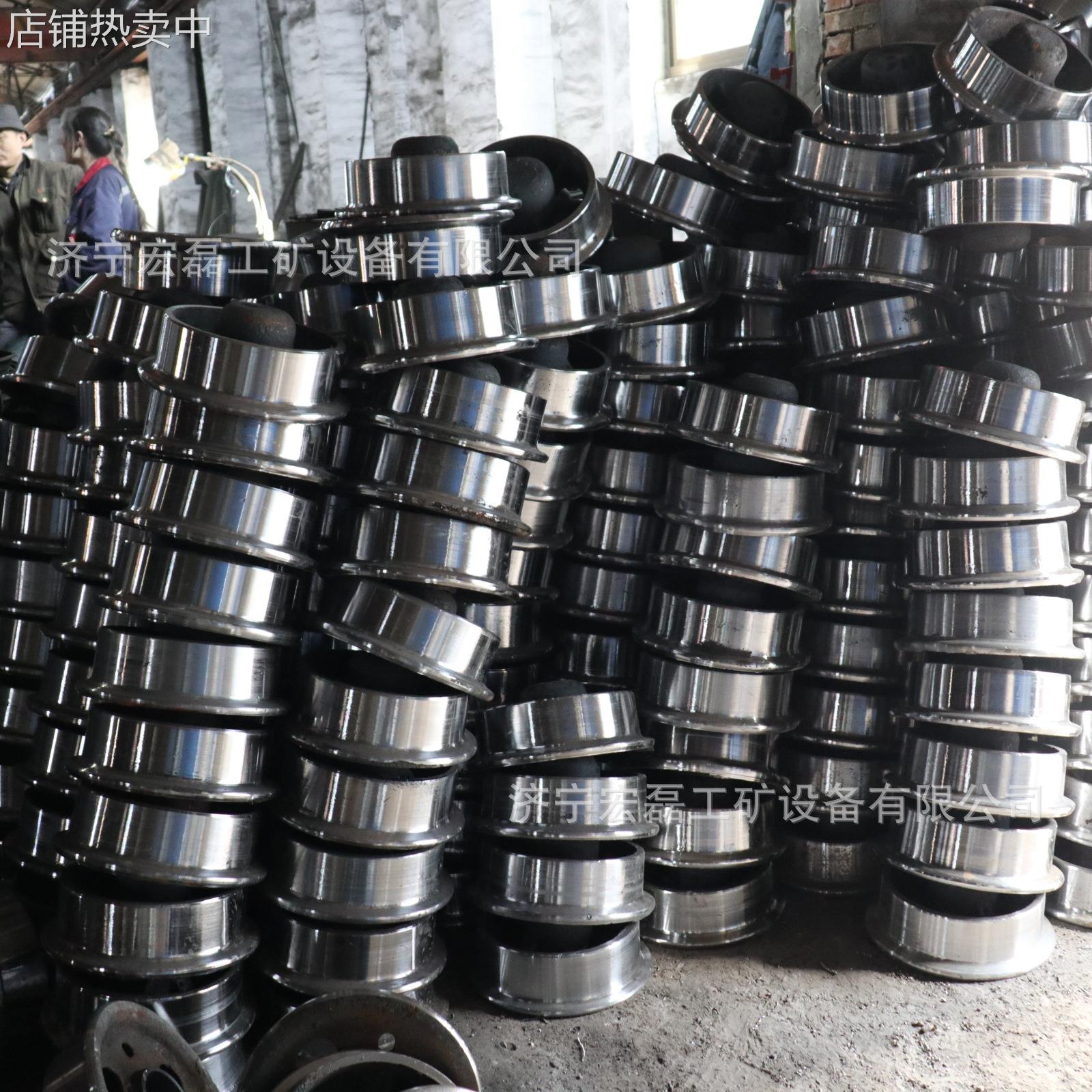 单边轨道轮铸钢加厚实心耐磨矿车轮对600轨距1吨翻斗式平板车轮