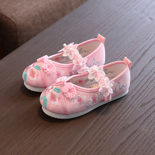 女童汉服鞋儿童绣花鞋