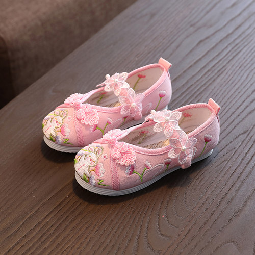 汉趣女童汉服鞋子宝宝舞蹈鞋
