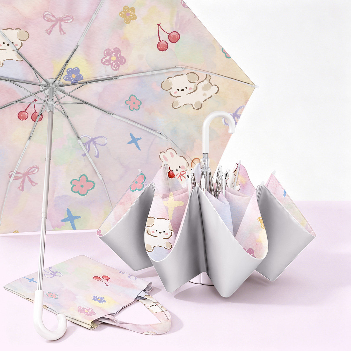 遮阳伞女防紫外线防晒晴雨两用太阳伞折叠高颜值雨伞2026新款ins