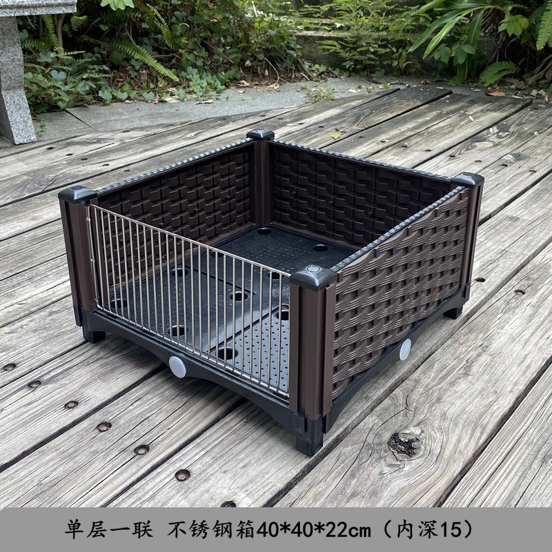 单层乌龟黄缘e幼龟 龟箱 陆龟盆 养殖箱爬宠爬虫宠物亚克力板箱