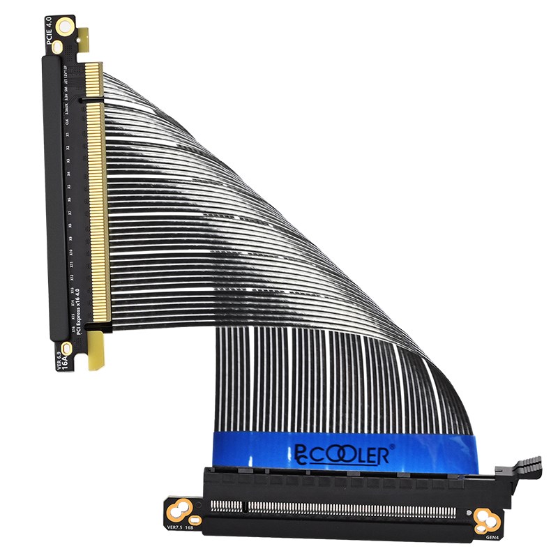 显卡转接线双反向PCIE4.0 X16显卡延长线185mm蜂鸟Vi100机箱竖装