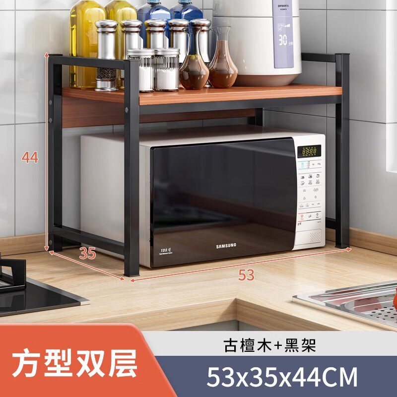 厨房菜篮子置物架多层微波炉蔬菜水果收纳架多功能钢架子移动货架